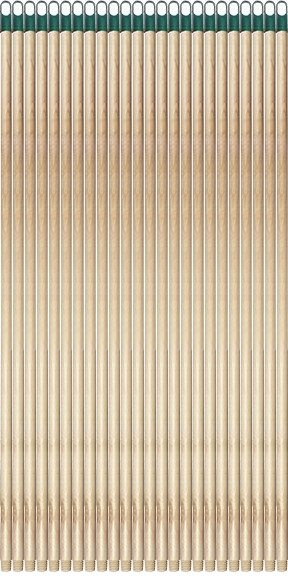 24x Kij drewniany do mopa lub miotły York, 130cm, brązowy