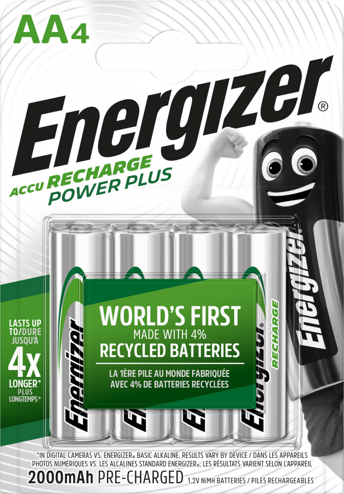 Akumulator Energizer Power Plus, AA, 1.2V, 2000mAh, 4 sztuki