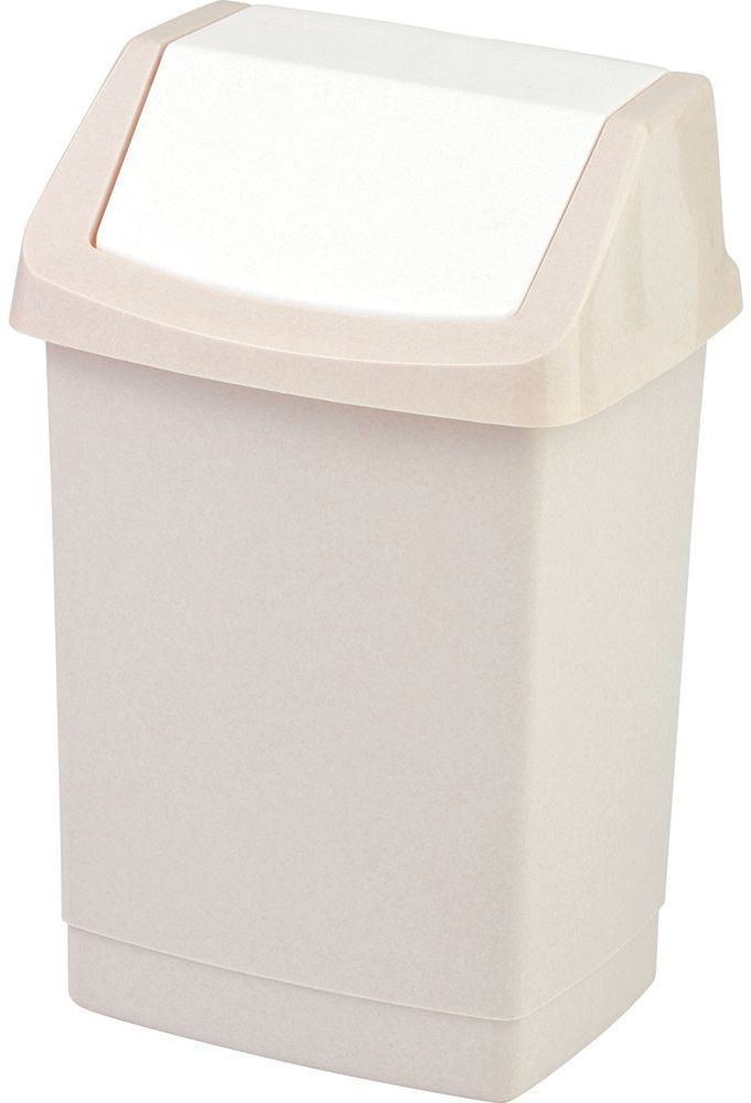 Kosz na śmieci Curver Click It, z pokrywą, plastikowy, 25l, beżowy