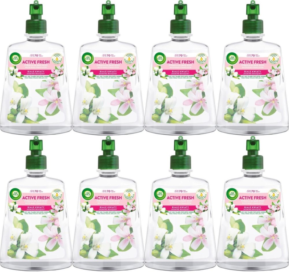 8x Wkład do odświeżacza automatycznego Air Wick Active Fresh, białe kwiaty, 228ml