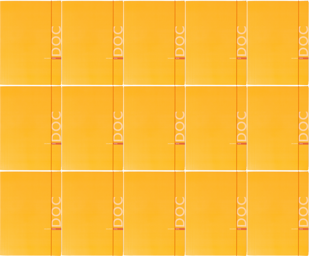 15x Teczka kartonowa z gumką Barbara Fluo, A4, 350g, pomarańczowy