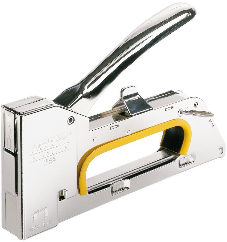 Zszywacz tapicerski Rapid PRO R23E, chromowany, srebrny