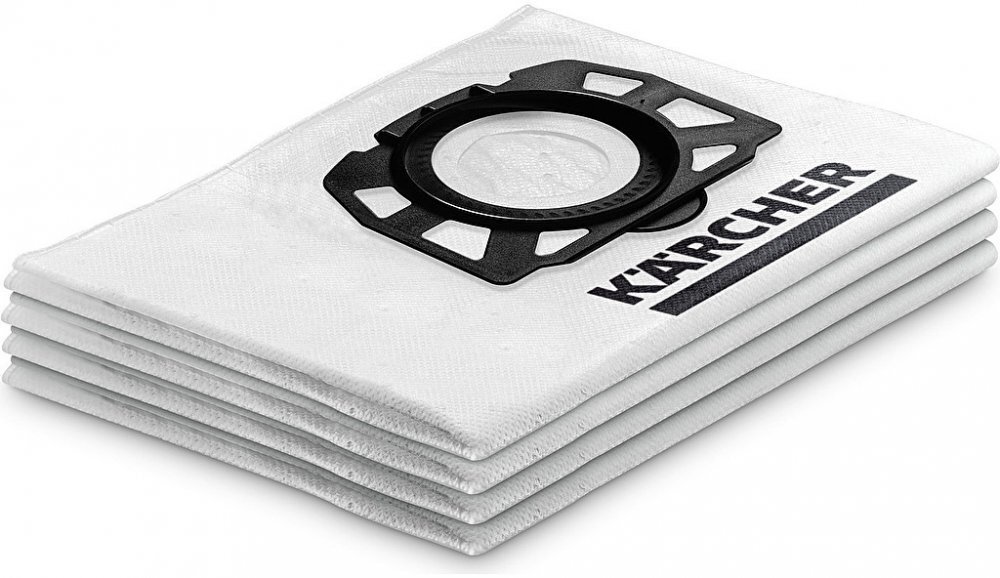 Outlet: USZKODZONE OPAKOWANIE Worki flizelinowe do odkurzaczy Karcher WD 2, WD 3, KWD 1-KWD 3, SE 4001, SE 4002 2.863-314.0, 4 sztuki, biały