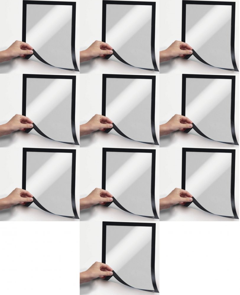 10x Ramka magnetyczna Durable Duraframe Magnetic, A4, 1 sztuka, czarny