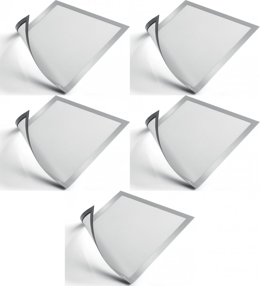 5x Ramka magnetyczna Durable Duraframe Magnetic, A4, 1 sztuka, srebrny