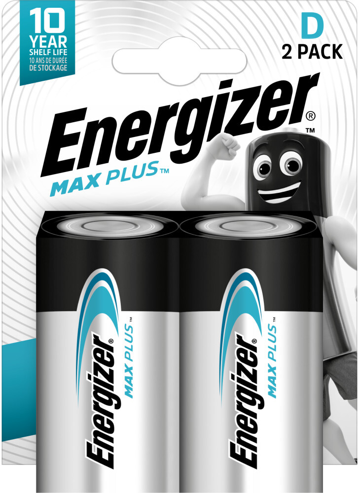 Bateria Energizer Max Plus D, 1.5V, LR20, 2 sztuki