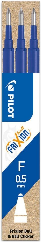 Wkład do pióra kulkowego wymazywalnego Pilot Frixion Ball/ Frixion Ball Clicker, 0.5mm, 3 sztuki, niebieski