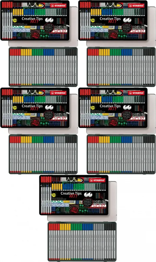 5x Zestaw Stabilo Creative Tips Arty 89/30-6-1-20, 30 sztuk, w etui, mix kolorów