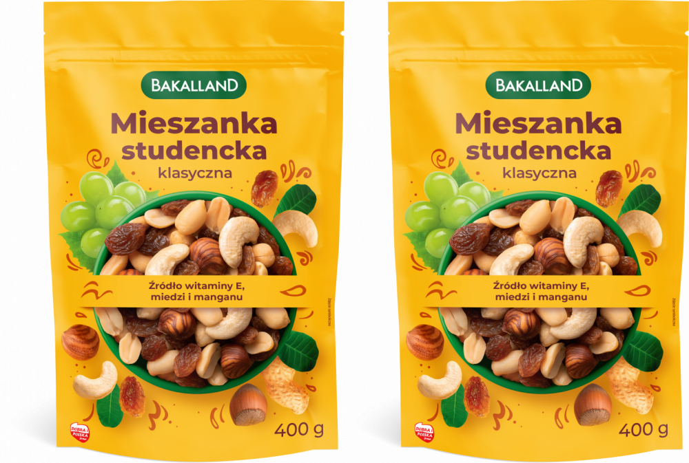 2x Mieszanka studencka klasyczna Bakalland, 400g