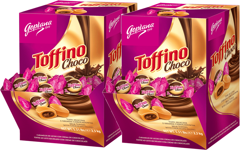 2x Cukierki Goplana Toffino, czekoladowy, 2.5kg