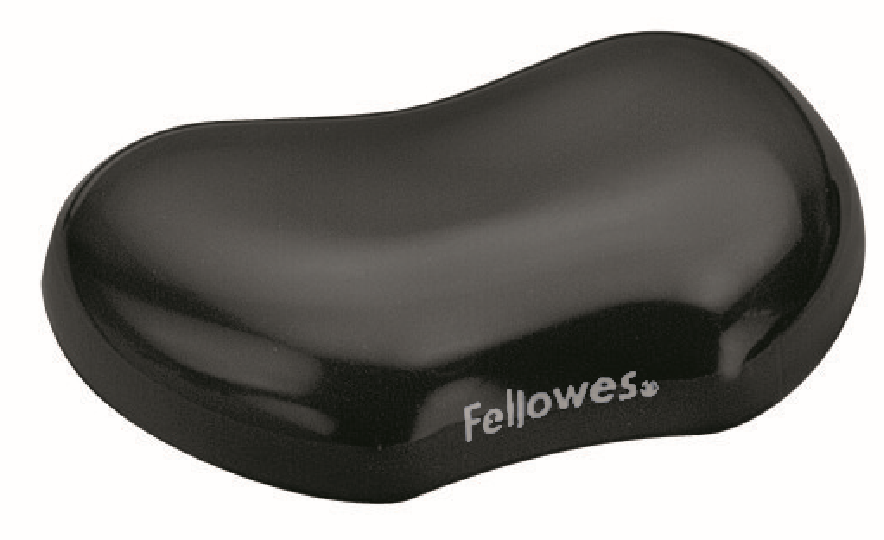 Podkładka żelowa pod nadgarstek Fellowes Crystal, 122x18x88 mm, czarny