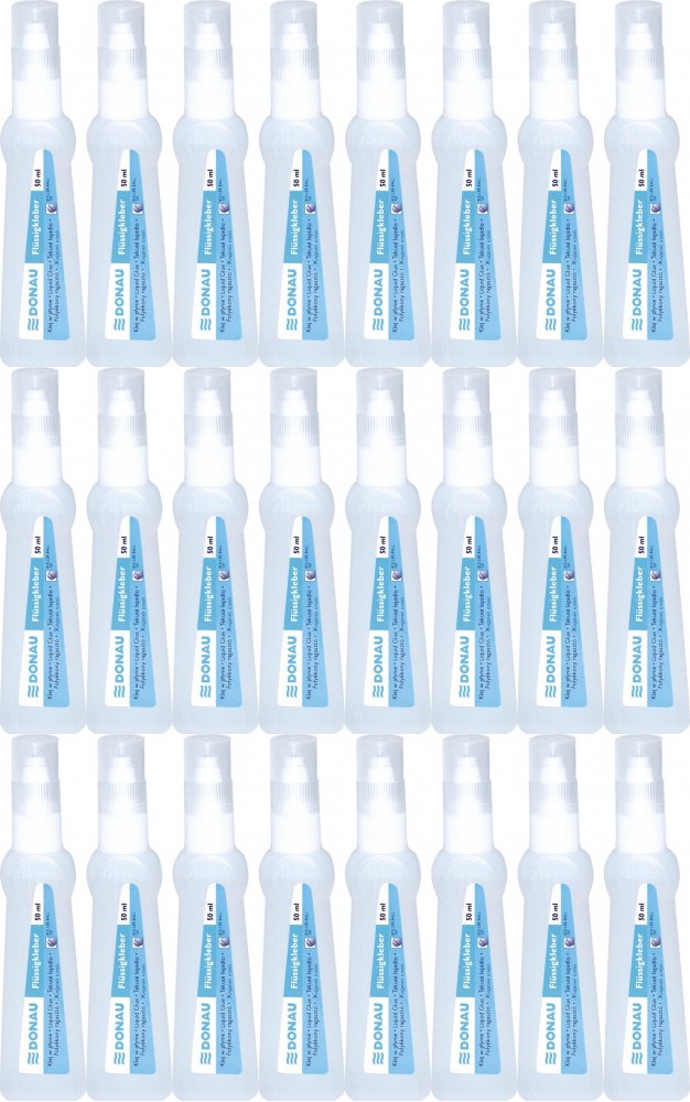 24x Klej Donau Roller, w płynie, z metalową końcówką, 50ml