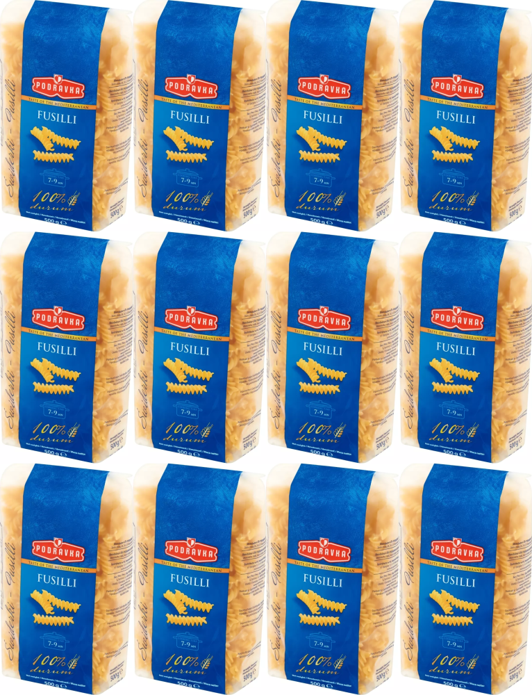 12x Makaron Podravka, 100% durum, świderki, 500g