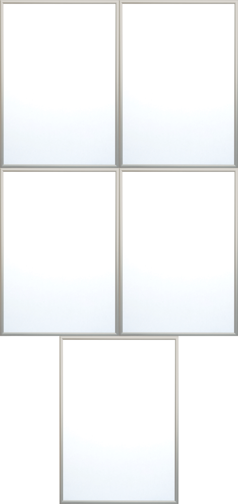 5x Ramka aluminiowa Raw-West, A4, 21x29.7cm, srebrny