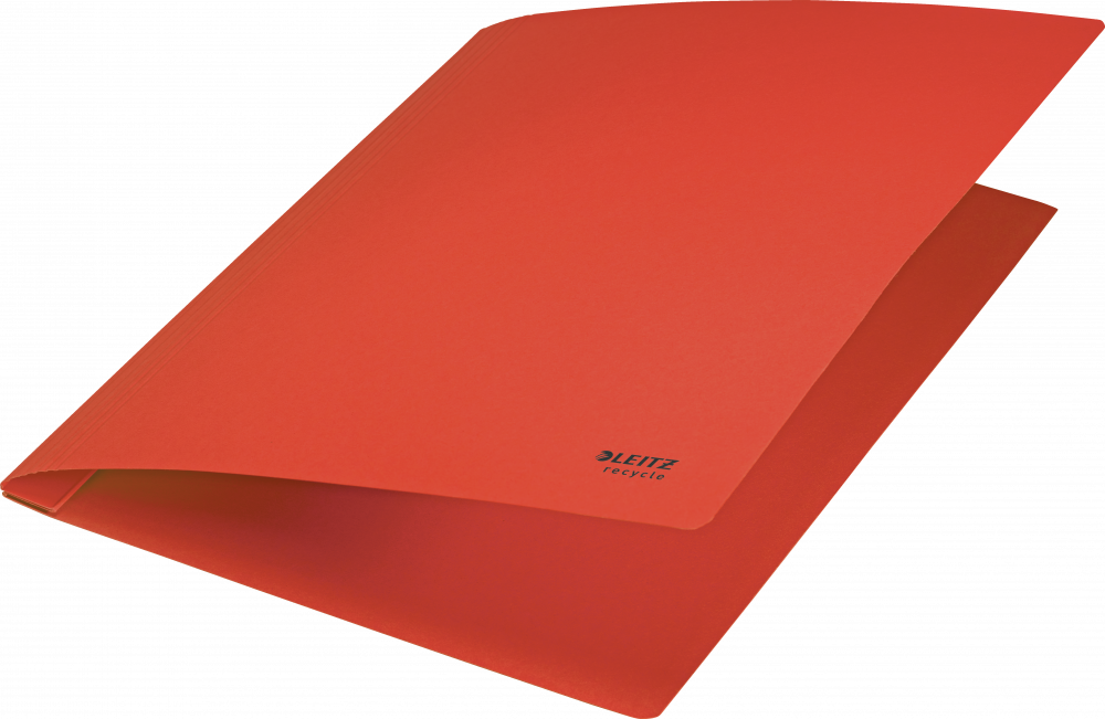 Skoroszyt kartonowy Leitz Recycle, A4, do 250 kartek, 275g/m2, czerwony