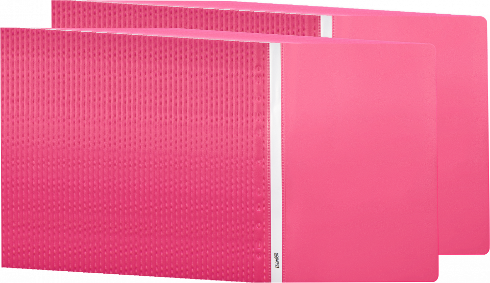 100x Skoroszyty plastikowy oczkowy Bantex Budget EVO, A4, do 200 kartek, różowy