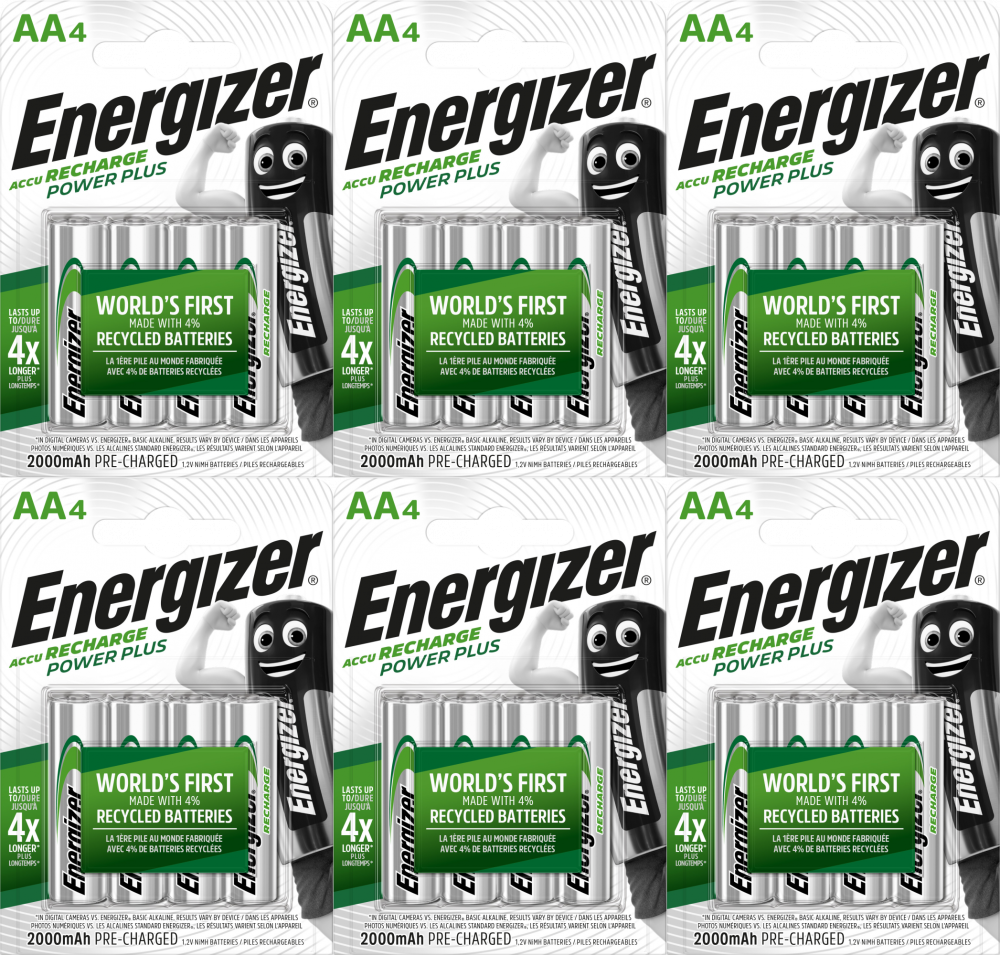 6x Akumulator Energizer Power Plus, AA, 1.2V, 2000mAh, 4 sztuki