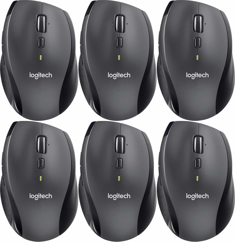 6x Myszka bezprzewodowa Logitech M705 Marathon, laserowa, czarno-szary