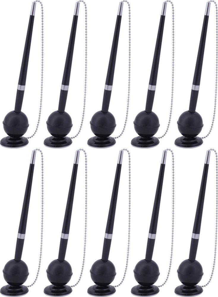 10x Długopis mocowany na łańcuszku MemoBe Elegance, stojący, niebieski