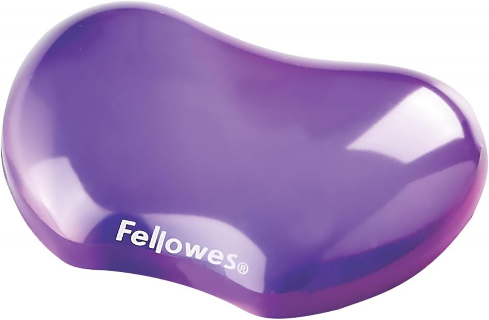 Podkładka żelowa pod nadgarstek Fellowes Crystal, 122x18x88 mm, fioletowy