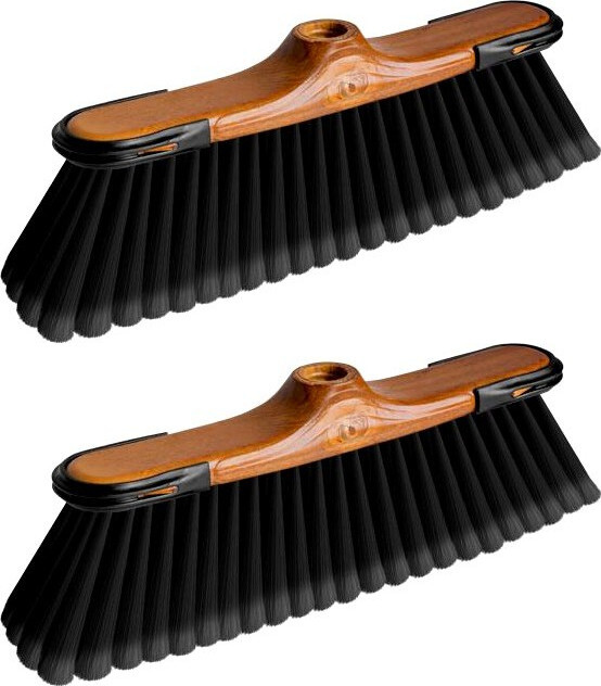 2x Miotła York Grand, 34cm, brązowy - końcówka