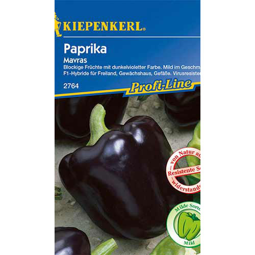 1 pac, Ardei gras Mavras F1 Kiepenkerl - Semințe: Mod de ambalare: 1 pac