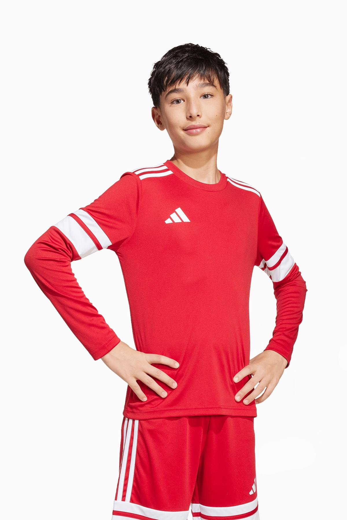 Koszulka z długim rękawem adidas Squadra 25 Junior - Czerwony