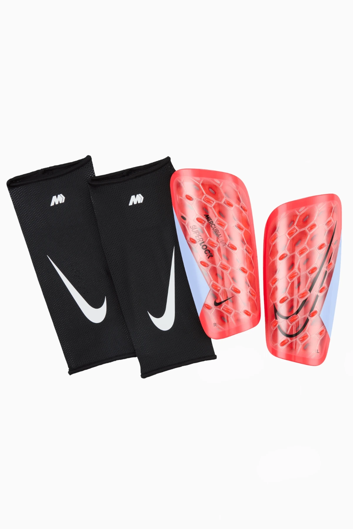 Ochraniacze Nike Mercurial Lite SuperLock - Czerwony