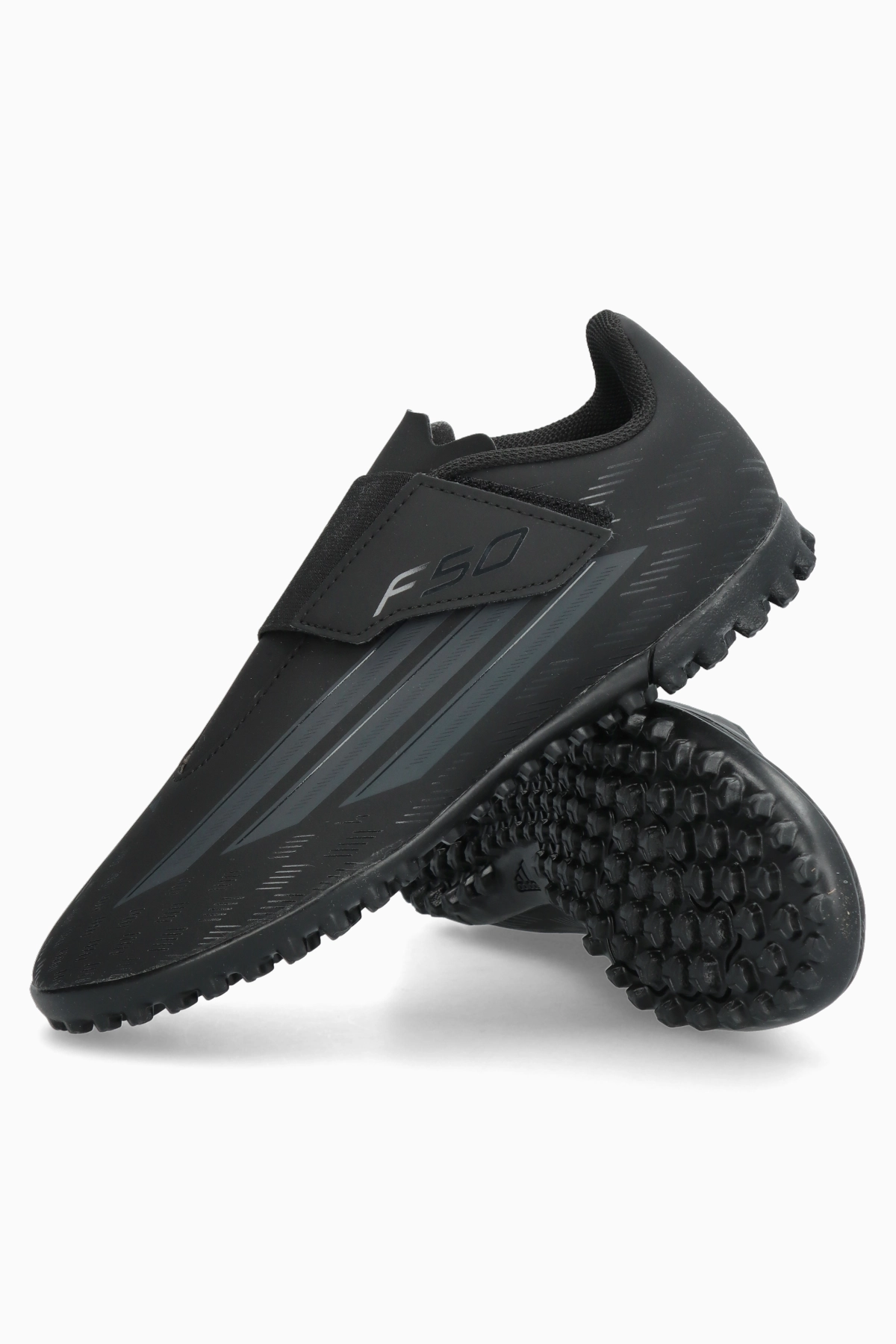 Turfy adidas F50 Club Velcro TF Junior - Czarny