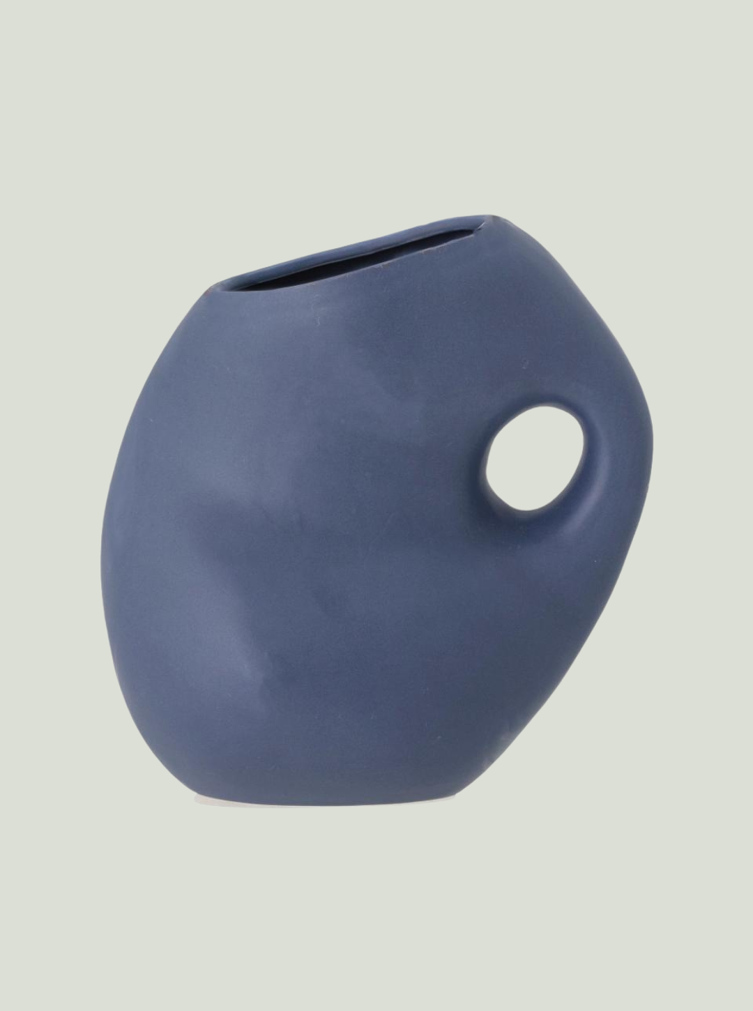 Wazon Asia, niebieski, kamionka Bloomingville