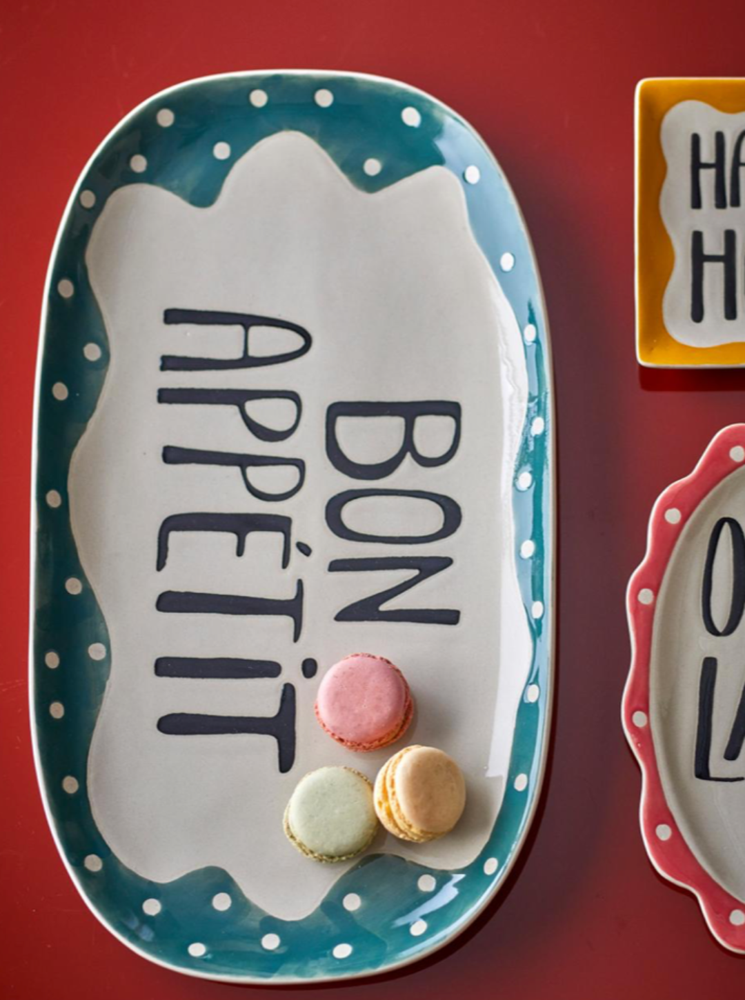 Talerz do serwowania Soline, wielokolorowy, kamionka Bloomingville