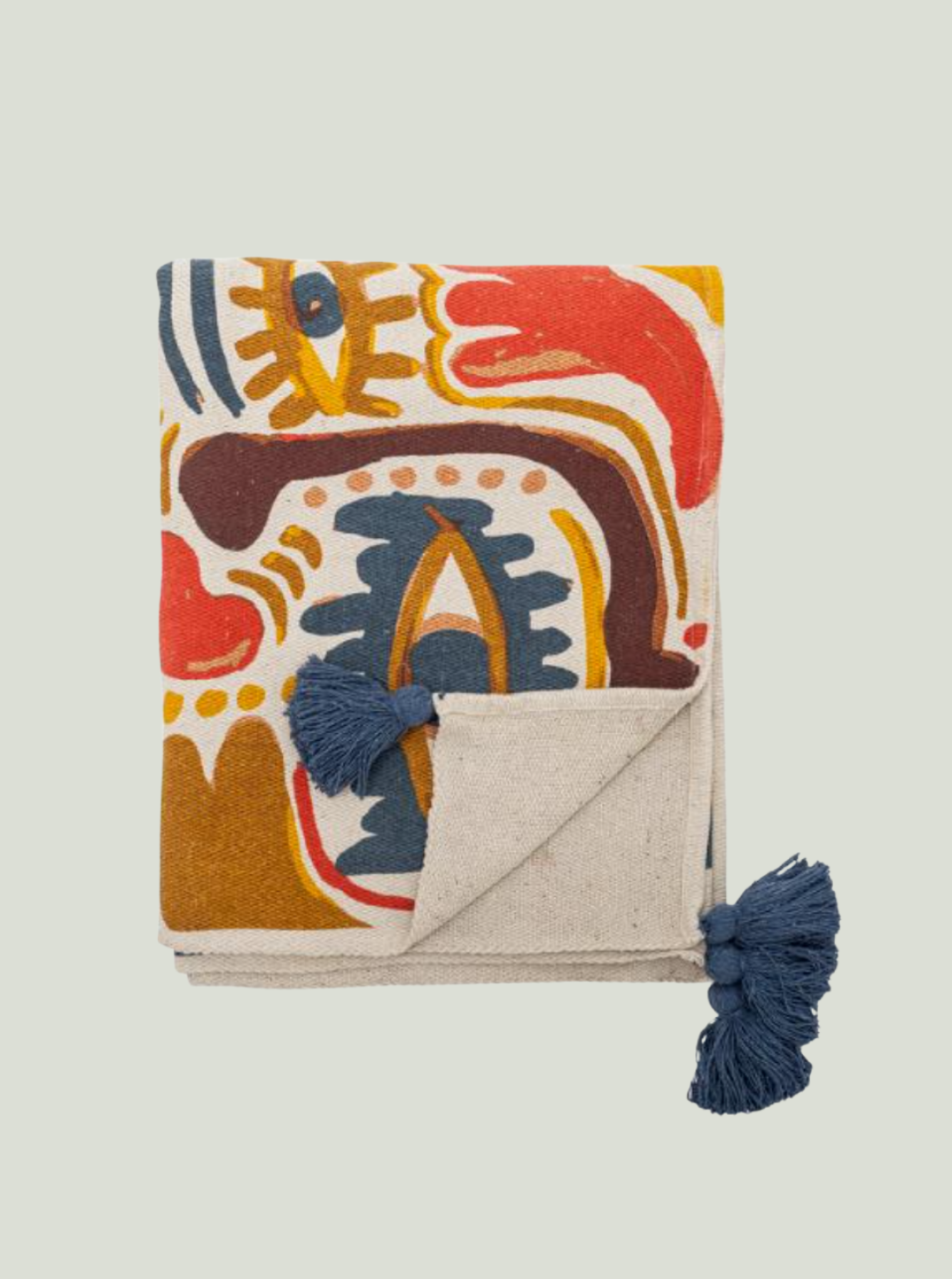 Narzuta Horus Throw, Multi, bawełna z recyklingu Bloomingville