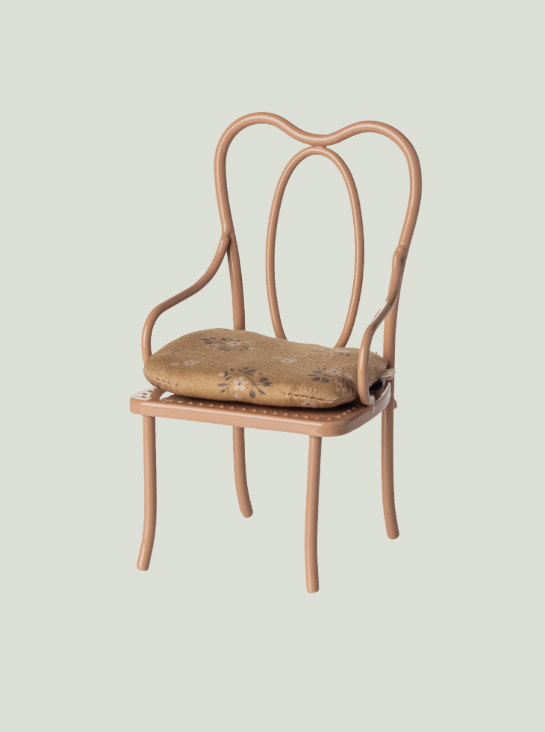 MAILEG Metalowe krzesło dla myszek i królików 15,5cm - DARK POWDER