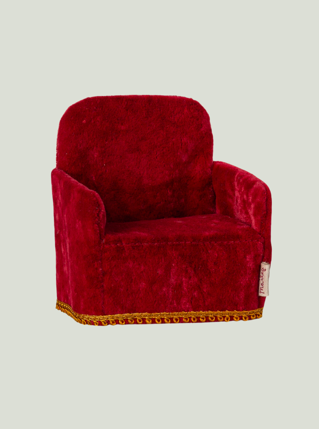 MAILEG Akcesoria dla lalek, Fotel dla myszek 6cm - RED