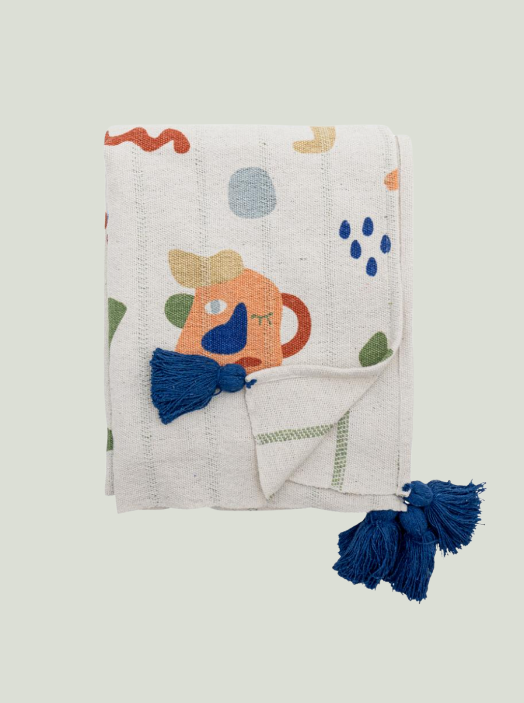 Narzuta Sylvie, wielokolorowa, bawełna z recyklingu Bloomingville Mini