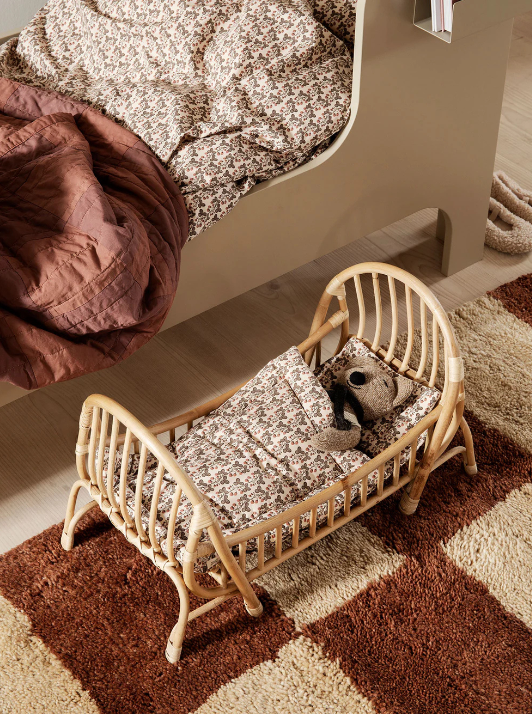 Łóżeczko dla laki Kuku Doll Bed - Natural Ferm Living Kids