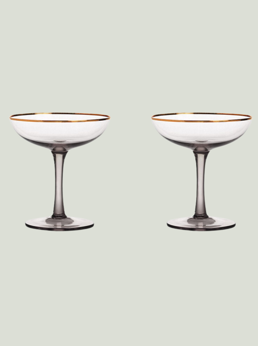 Kieliszki Coupe smoked zestaw 2 sztuk - &klevering