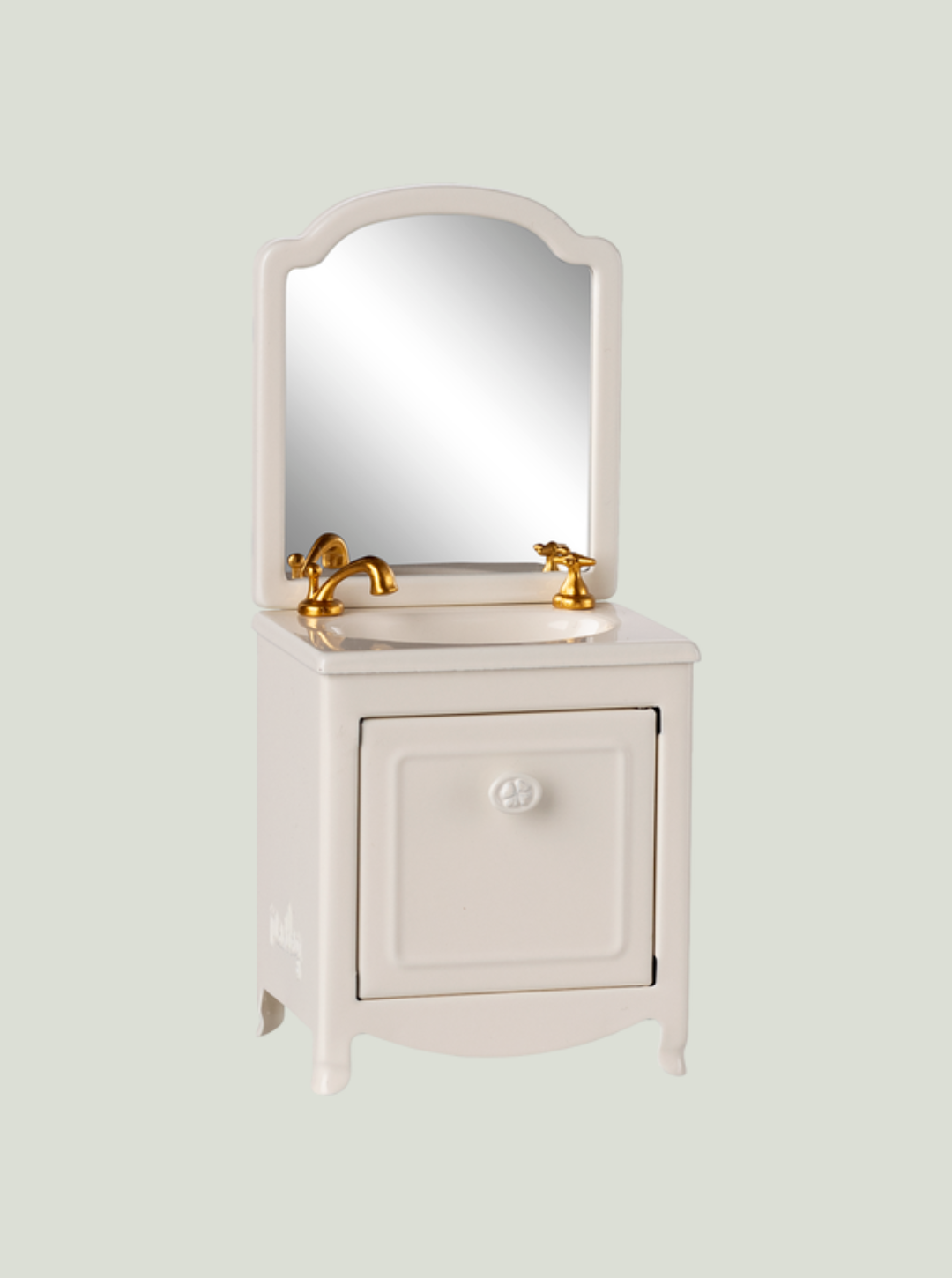 MAILEG Akcesoria dla lalek, umywalka z lustrem Mouse - white