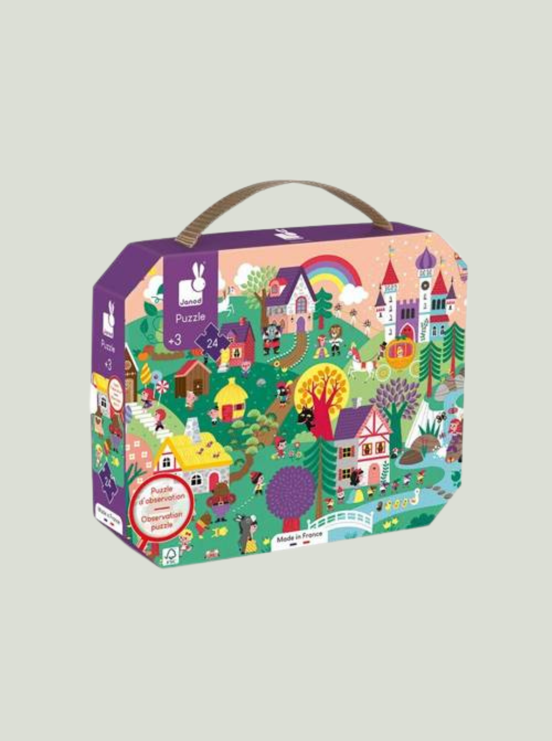 Puzzle obserwacyjne w walizce Baśnie 24 elementy 3+ JANOD