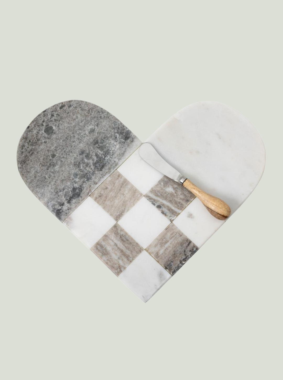 Deska do krojenia/serwowania Marcelline z nożem, szary, marmurr Bloomingville