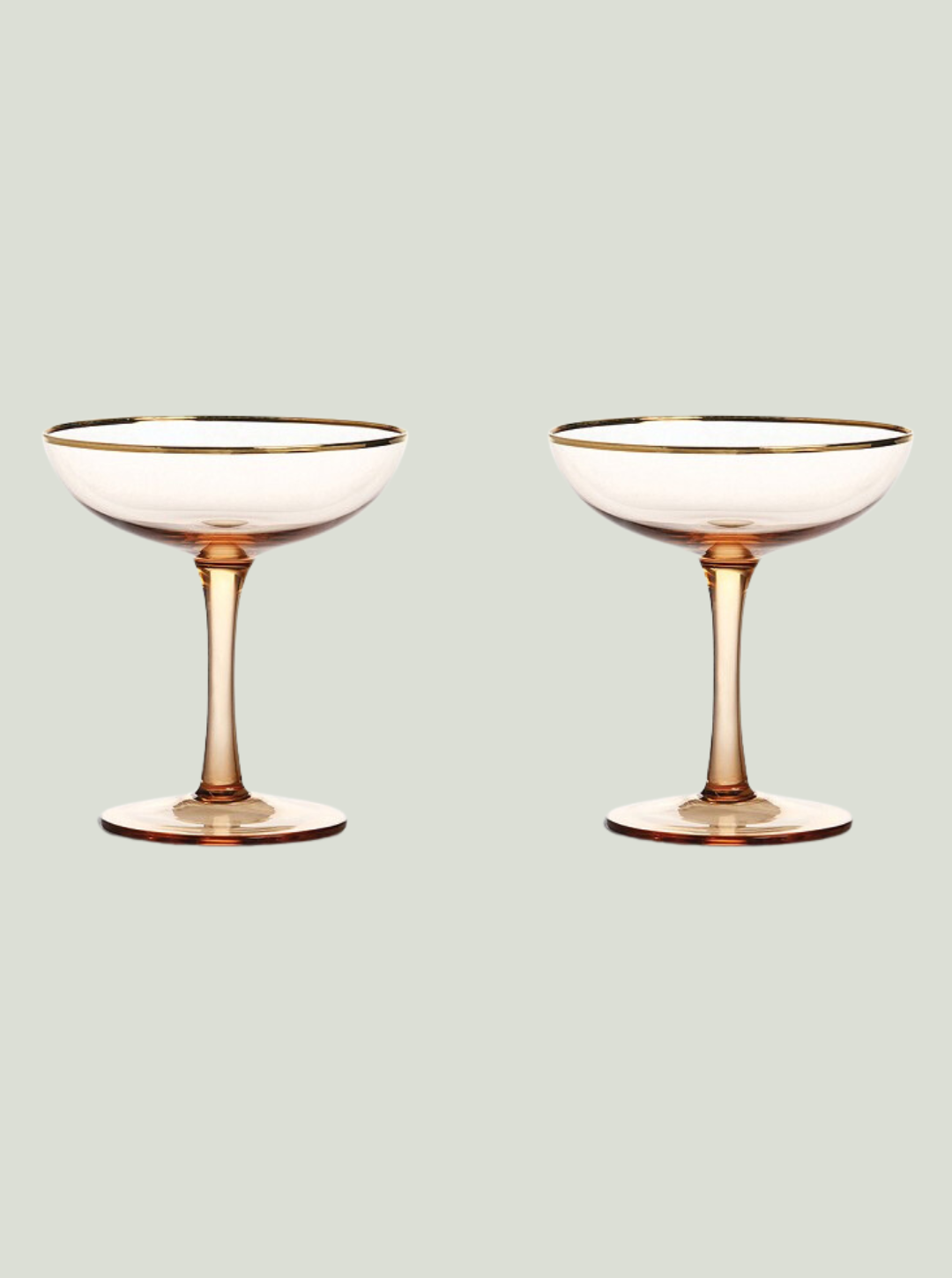 Kieliszki Coupe w kolorze szampańskiego różu zestaw 2 sztuk - &klevering