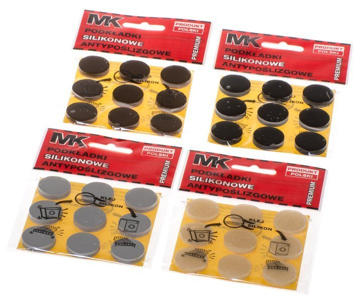 Podkładki silikonowe antypoślizgowe 22mm 9 sztuk