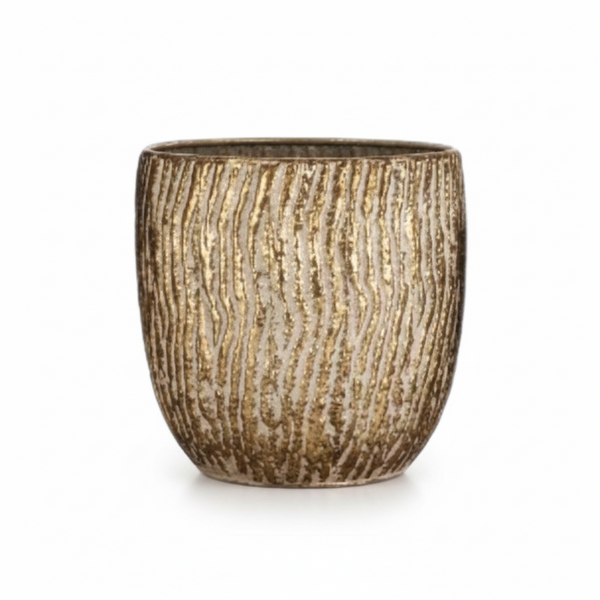 Osłonka metalowa złota plisowana 24,5x22cm