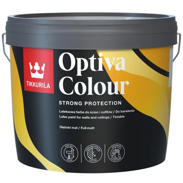 Farba lateksowa do wnętrz Optiva Colour Biała 2,7L Tikkurila