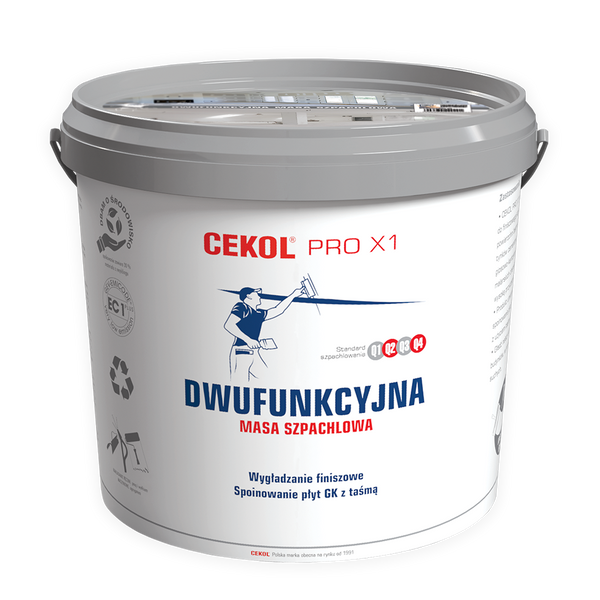 Dwufunkcyjna masa szpachlowa PRO X1 Cekol 20kg