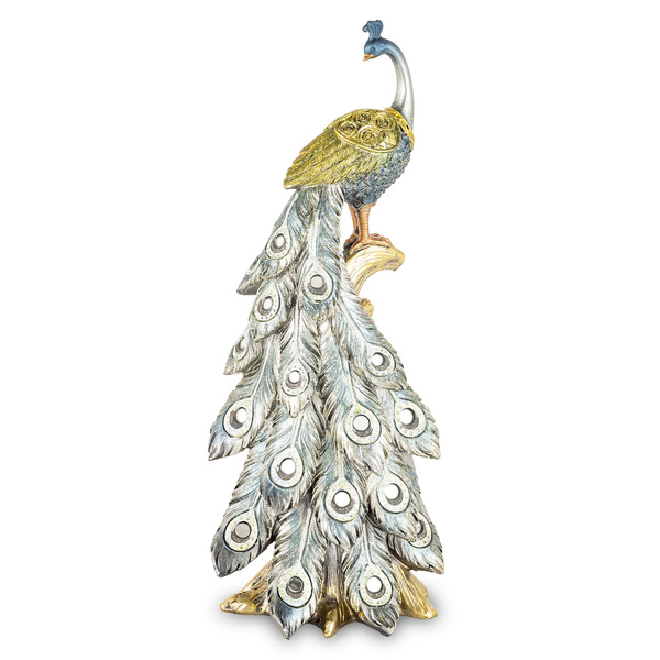 Figurka Paw jasno zielony na złotym pniu 32cm