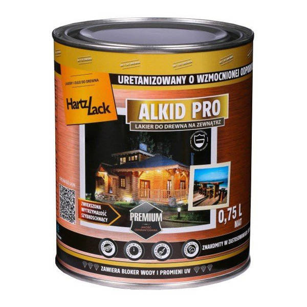Lakier Alkid Pro drewno na zewnątrz 0,75L Mat