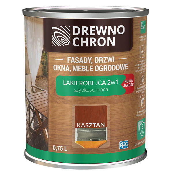 Lakierobejca 2w1 Kasztan 0,75L Drewnochron