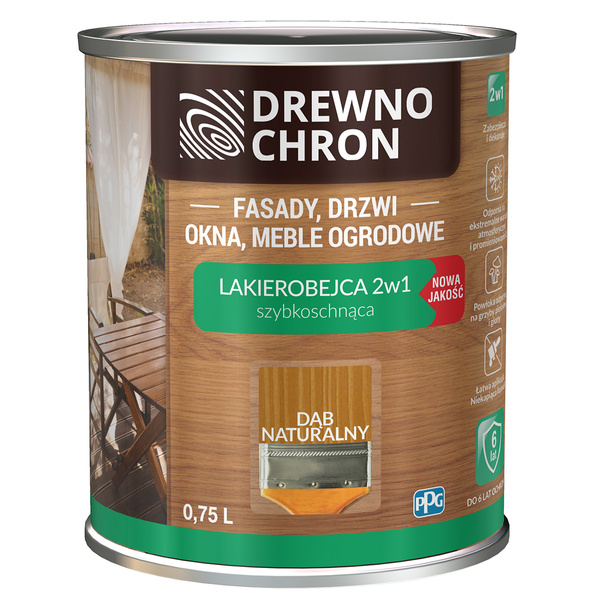 Lakierobejca 2w1 Dąb naturalny 0,75L Drewnochron