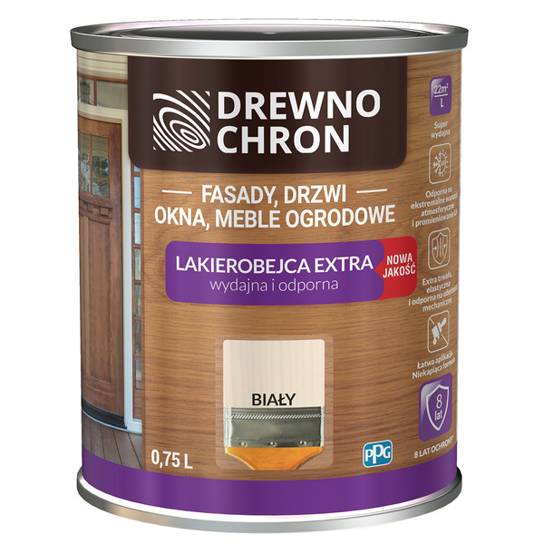 Lakierobejca Extra Biały 0,75L Drewnochron